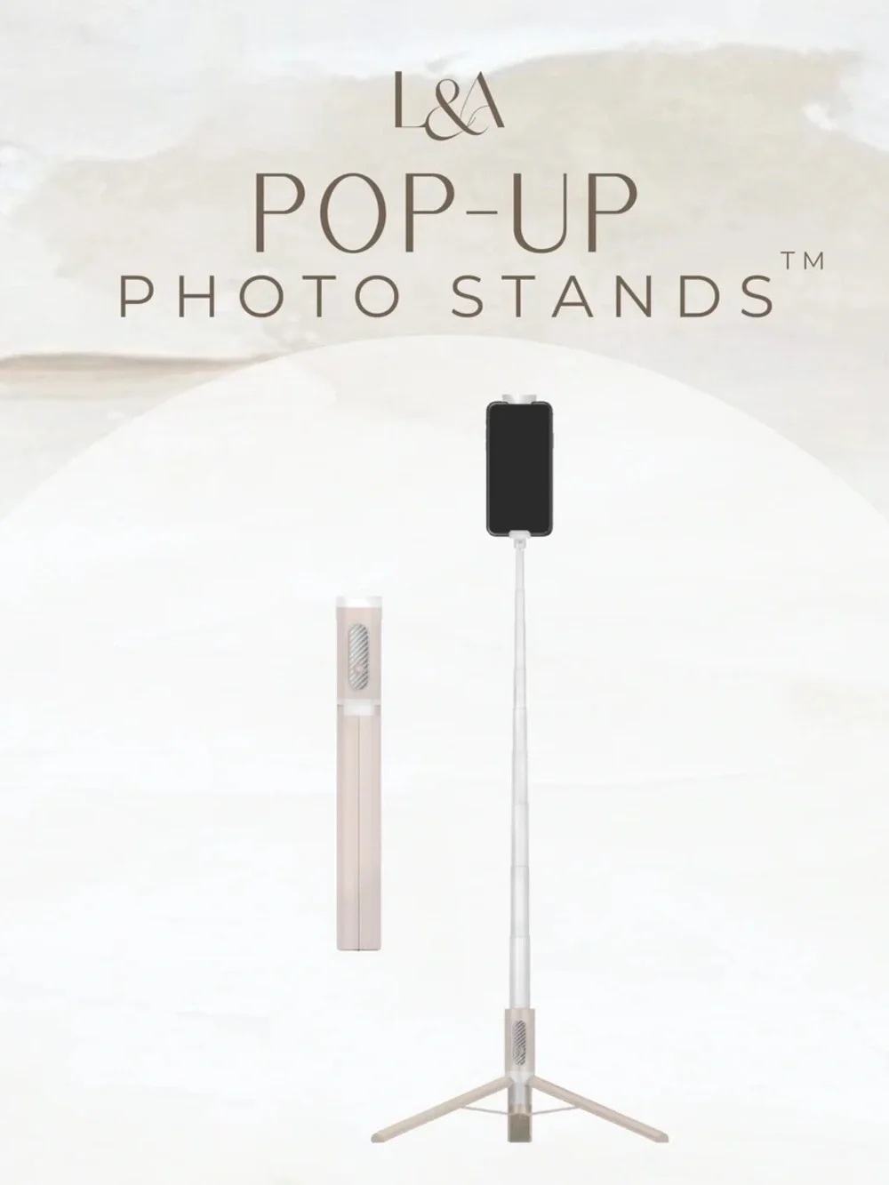 Light & Airy Pop-Up Photo Stand - Bone - New In Box